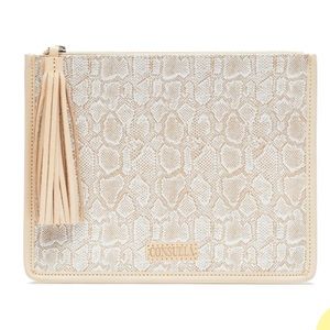 Consuela Snake Print Zipper Pouch